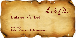 Lakner Ábel névjegykártya