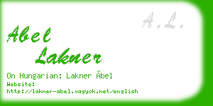 abel lakner business card